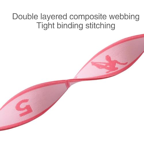 2 PCS Kids Stretching Strap - 8-Loop Adjustable Stretch Bands for Dance, Ballet, Yoga, Gymnastics Workout, Children‘s Fitness Equipment, Stretching Resistance Bands and Home Flexibility Training - color: Pink+Purple