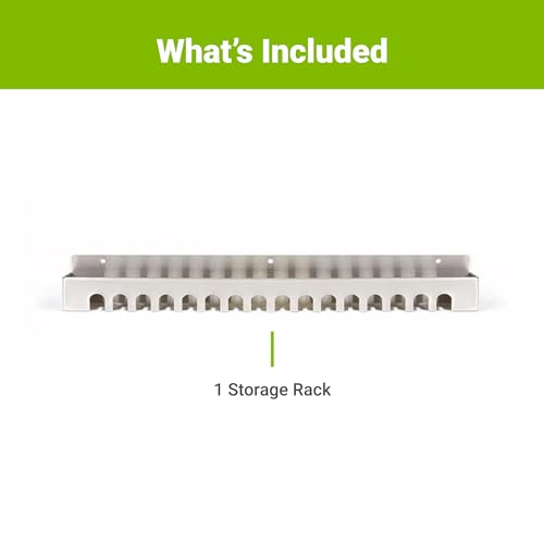 Web Slide Storage Rack — Zinc-Plated Steel — 16 Slots — Perfect for Organizing — Physical Rehab Equipment Storage for Clinic, Home, or Gym