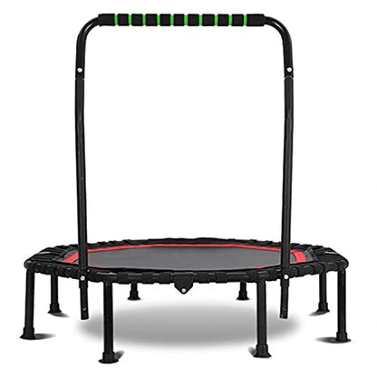 Replacement Trampoline Pad Outdoor Fitness Mute Foldable Trampoline with Armrests Mini Exercise Rebounder for Adults Indoor/Garden Workout Equipment,Maximum Load 200Kg