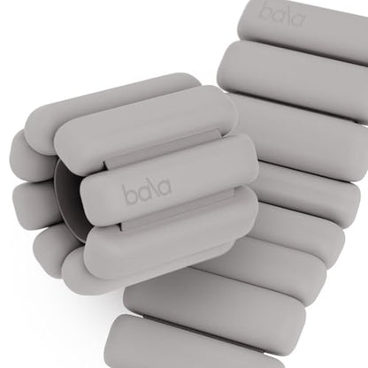 Bala Bangles Wrist & Ankle Weights for Women & Men - Adjustable Weighted Bands - Soft Silicone Arm & Leg Weights for Pilates, Yoga, Walking, Barre, Home Workout & Strength Training Exercise