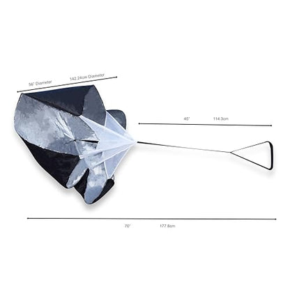 Running Parachute - 56" Resistance Parachute for Running Speed, Acceleration, and Fitness Training - Workout at Home, Gym, or Track for Men, Women, and Kids - Complete with Carrying Bag