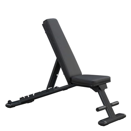 Body-Solid (GFID225B) Adjustable Weight Bench for Full Body Workout, 7-Position Easy Ladder Adjustment, No Assembly Required, with Incline, Decline & Flat Settings, Black