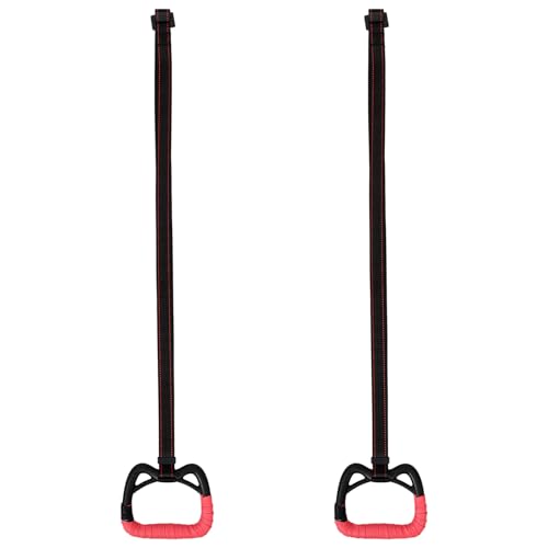 Gymnastics Rings Set 1 Meter with Adjustable Straps Non-Slip Fitness Training Device Home Strength Workout for Boys and Indoor Pull-up and Stretching Equipment