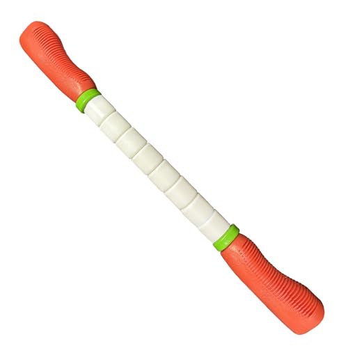 Muscle Roller Stick Massage Roller for Lymphatic Drainage, Cellulite Massager, Leg Massager for Circulation and Pain Relief, Deep Tissue & Trigger Point Massage - color: Red