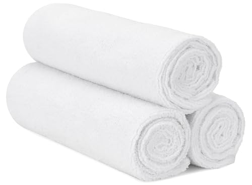 S&T INC. Microfiber Gym Towels, Yoga Towel for Home and Gym Bag, 16 Inch x 27 Inch, 3 Pack - color: White