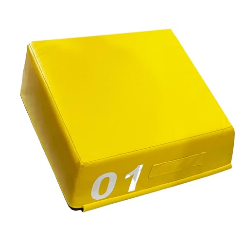 Plyo Box, 4-in-1 Foam Jumping Exercise Box, Box Jumps for Home Gym,Workout Box Non-Slip PVC Leather for Jumping, Conditioning, Strength Training, Multiple Colors(Size:6” | 15cm)