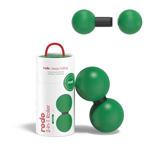 2-in-1 Medium Peanut & Lacrosse Ball Roller | Deep Tissue Massage Tool for Fascia, Plantar Fasciitis, Hips & Back | Mobility & Recovery Roller | Compact, Travel-Friendly, Pilates & Therapy Ready
