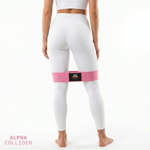 Fabric Resistance Bands - 4-Pack Booty, Hip & Leg Workout Bands for Men and Women - Non-Slip Fabric Loops with 4 Resistance Levels - Includes Mesh Carry Bag