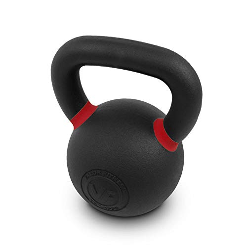 Valor Fitness Premium Cast Iron Kettlebells Powder Coated Kettle Bell Weights - Includes LB and KG Weight - color: E: 30LB