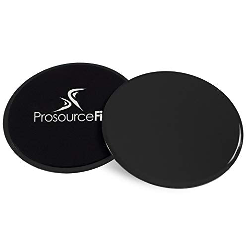 ProSource Core Sliding Exercise Discs, Dual-Sided Sliders for Use on Any Surface at Home or Gym for Full-Body Workouts, Set of 2 - color: Black