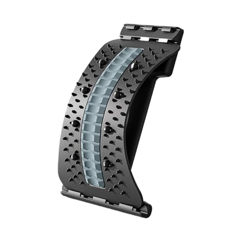 Back Stretch Board, Magnetic Lumbar Adjustment Device, Spinal Figure Correction Trainer, Level Arch Support Structure, Muscle Relaxation Extension Feature, Fitness Recovery Gear, Daily Body Care - color: Gray