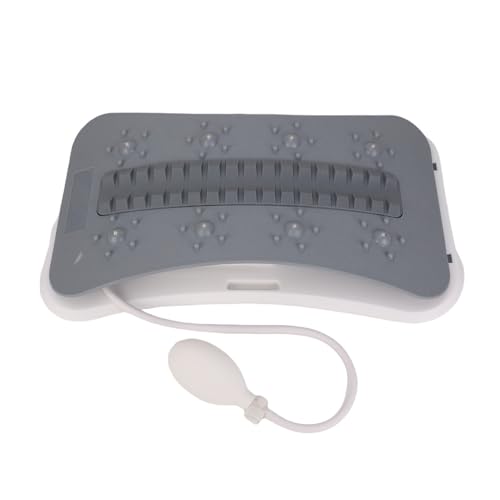 Back Stretcher for Lower Back Pain Relief, Adjustable Lumbar Traction Device, Arch Lumbar Cracker Board, Cracking Device, Stretching Cushion, Stretch (Grey)