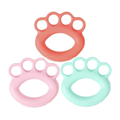 3pcs Finger Strength Trainer Hand Grip Exerciser Set, Silicone Massage Grip Rings 10lb Pink, 20lb Mint, 30lb Orange Resistance for Hand, Finger, and Wrist Strength Training