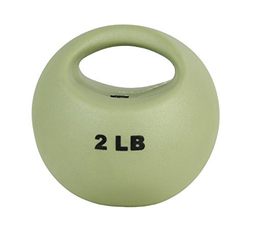 CanDo 10-3290 One Handle Medicine Ball, 2 lb, Tan - size: 2 lbs