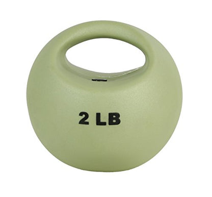 CanDo 10-3290 One Handle Medicine Ball, 2 lb, Tan - size: 2 lbs