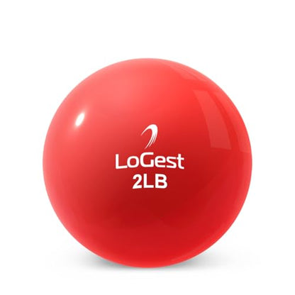 Logest Weighted Toning Exercise Balls Pair - Round Shape Medicine Ball - 1LB 2LB 3LB 4LB 5LB 6LB Available - Toning Muscle for Men & Women
