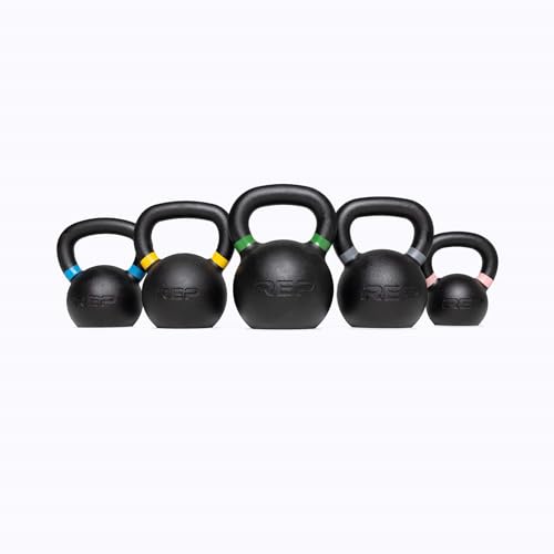 REP Fitness Kettlebell Set and Singles, 4kg to 24kg, 9lb to 53lb Weight Range, Cast Iron, Strength Exercise Training, Home Gym, Power Workout Equipment, Free Weights, Dumbbell Alternative - style: 18 kg