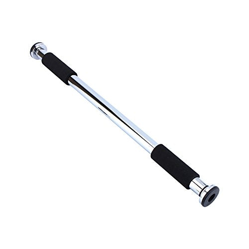 Door Pull Up No Screws Pull Up D Chin Multi Purpose Indoor Gym for Home Gym Exercise Electroplate Steel with Non Slip Foam Pads Rubber Stoppers