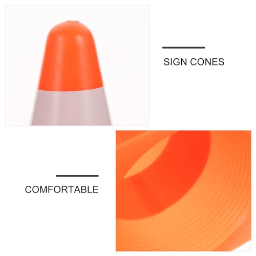 Alipis Football Training Marker Bucket and Roadblock Cones, 9-inch Orange Plastic Agility Football Obstacle Markers, 2pcs Set for Soccer Practice and Field Drills