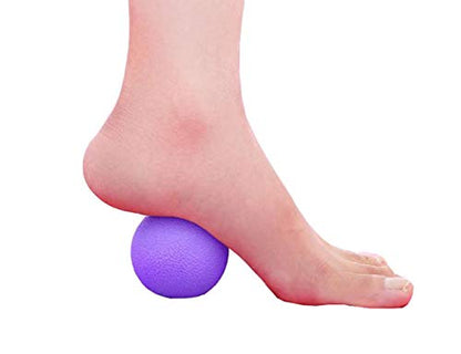 Yoga Massage Ball - Best Trigger Point Ball for Myofascial and Fascia Release, Foot and Back Massage, Trigger Point Therapy (Purple) - color: Purple