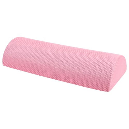 Half Circle Foam Roller for Yoga and Pilates Muscle Massage, 30x6.3cm Cherry Blossom Pink, Core Stability Balance Training Roller for Fitness and Back Relief at Home