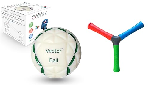 Reaction & Coordination Training Bundle | HECOstix Hand Eye Trainer with Vector Ball S Neuro Visual Reaction Ball | Agility, Focus, and Reflex Training