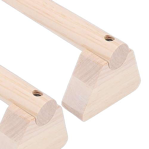 2 Pcs Wood Push Up Bars, Wooden Parallettes Bars with Non Slip Pads, Pushup Handles Calisthenics Equipment for Handstand Training, Home Fitness Equipment for Men Women