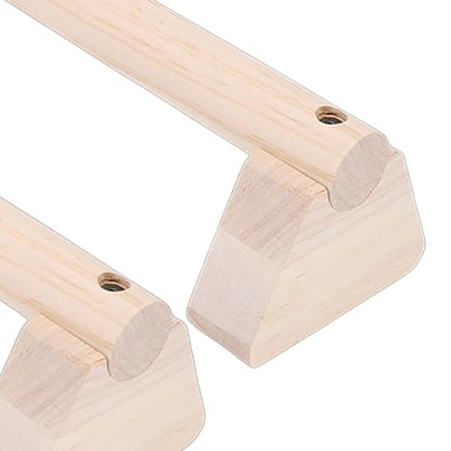 2 Pcs Wood Push Up Bars, Wooden Parallettes Bars with Non Slip Pads, Pushup Handles Calisthenics Equipment for Handstand Training, Home Fitness Equipment for Men Women
