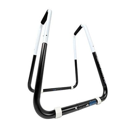Ultimate Body Press Dip Bar Fitness Station - Adjustable Width Folding Dip Stand with Angled Grips, Stable Leveling and Easy Storage