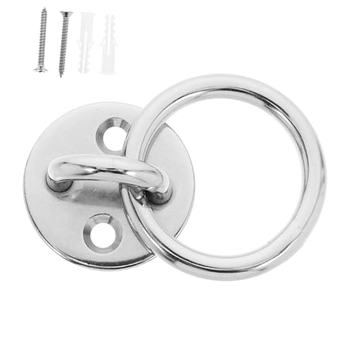 GALPADA Suspension Trainer Straps Ceiling Hooks Ground Anchor Resistance Bands Wall Anchor Wall Anchors for Resistance Bands Ceiling Hammock Silver Stainless