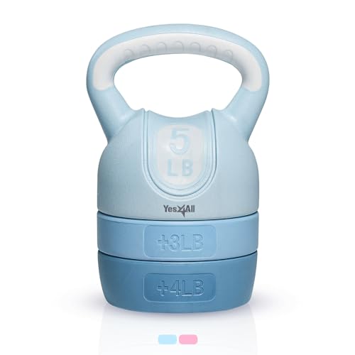 Yes4All Kettlebell Sets - Adjustable Kettlebell Set for Strength Training - Kettlebells Adjustable Weight for Versatile Workouts - color: D. Teal, style: A. Single