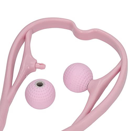 Swan Shaped Neck Massager, Handheld Dual Trigger Point Muscle Massager for Neck Shoulder Back Legs feet, with Removable Washable Soft Double Balls, Ergonomic Non Slip Grip