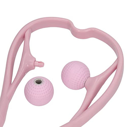Swan Shaped Neck Massager, Handheld Dual Trigger Point Muscle Massager for Neck Shoulder Back Legs feet, with Removable Washable Soft Double Balls, Ergonomic Non Slip Grip