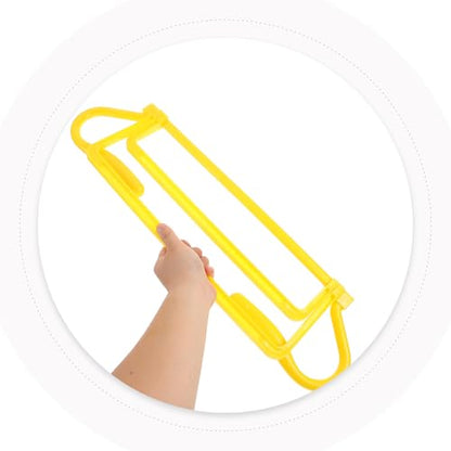 UKCOCO Adjustable Height Agility Hurdles Set, Foldable Yellow Speed Training Hurdles for Football Soccer Agility and Jump Training, Lightweight Portable Equipment for Indoor Outdoor Use