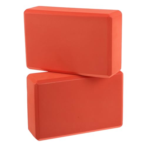Luxshiny 2pcs Non-slip Eva Yoga Blocks 120g High-density Foam Bricks for Adults and Fitness Workout and Pilates Training Stability Support