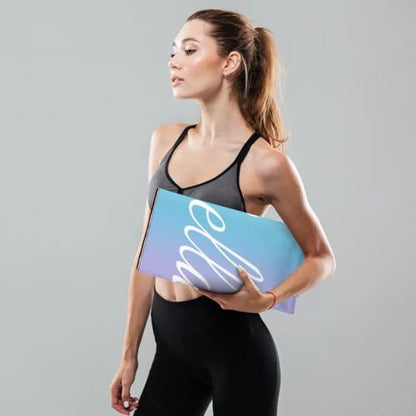 Custom Name Yoga Mat,Personalized Travel Yoga Exercise Mat,Non Slip,Perfect for Kids & Adults,Gradient Color D Series - color: Style 24