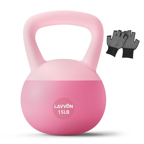 Soft Kettlebell - Cushioned Impact-Resistant Base and Anti-Slip - color: Pink