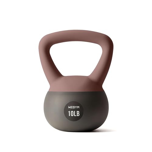 WeGym Soft Kettlebells and Kettlebell Sets for Home Strength Training - color: Pink, style: 10LB
