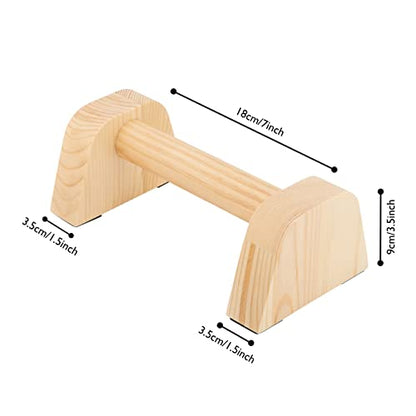 Wooden Push Up Bar Stand - Pushup Parallettes Floor Handles Perfect Bars for Calisthenics & Handstand