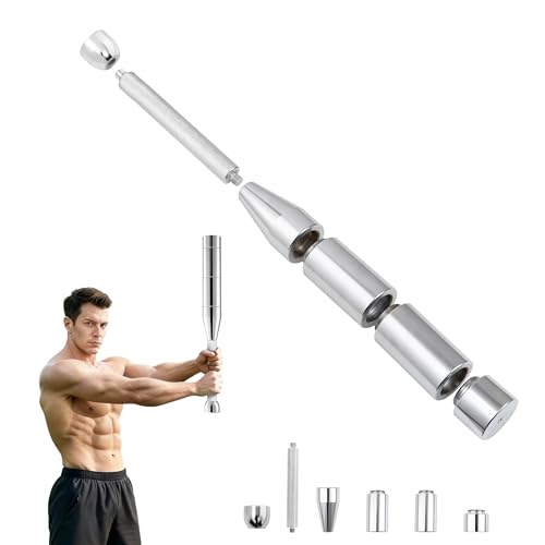 Adjustable Macebell Set - 6-in-1 & 11-in-1 Steel Indian Clubs for Shoulder, Grip & Full Body Training - Includes Adjustable Weights (6.5-30.8 lbs), Forearm Strengthener & Grip Tester for Fitness, MMA, Rehab - color: 6-in-1, size: 17.5LB 1 pieces