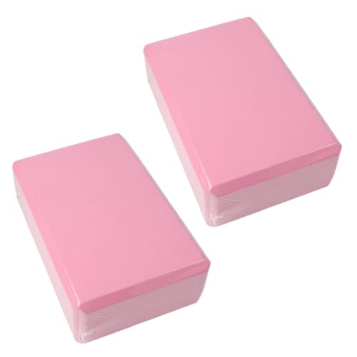 Yoga Blocks 2 Pack, High Density EVA Foam Block, Non-Slip Yoga Bricks, Gym Bricks, Fitness Exercise Blocks for Balance Training, Stretching, Pilates, Meditation, Support Deepen Poses
