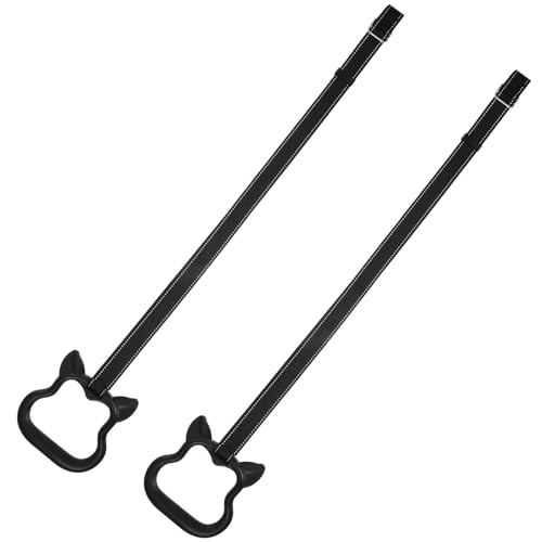 ibasenice Gymnastics Pull up Rings Set with Adjustable Straps, Black Plastic Fitness Workout Rings for Indoor and Outdoor Strength Training and Muscle Development