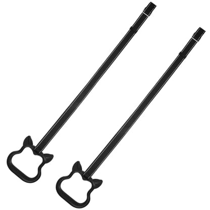 ibasenice Gymnastics Pull up Rings Set with Adjustable Straps, Black Plastic Fitness Workout Rings for Indoor and Outdoor Strength Training and Muscle Development