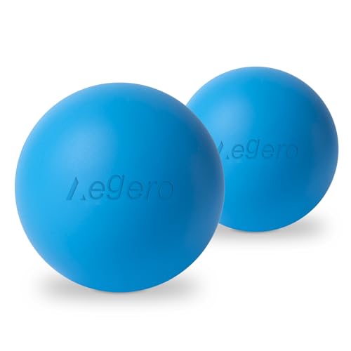 Massage Lacrosse Balls for Myofascial Release,Yoga Deep Tissue Massage,Trigger Point Therapy and Foot Plantar Fasciitis,Muscle Soreness Massager Ball (2Pack, Blue) - color: Blue