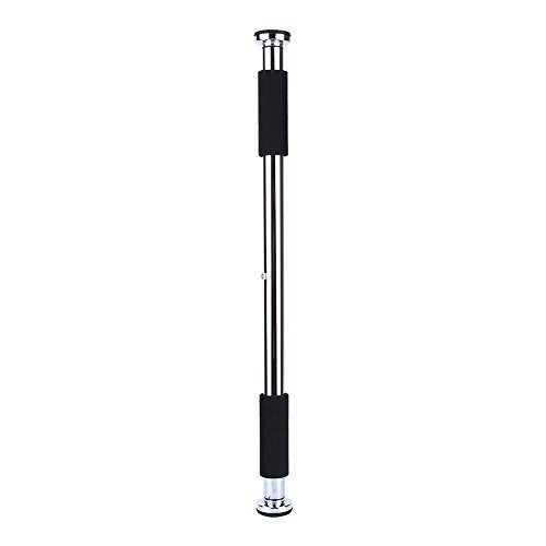 Door Pull Up No Screws Pull Up D Chin Multi Purpose Indoor Gym for Home Gym Exercise Electroplate Steel with Non Slip Foam Pads Rubber Stoppers