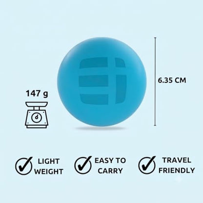 Massage Lacrosse Balls for Deep Tissue Relief - Trigger Point Therapy Ball Set for Plantar Fasciitis, Myofascial Release for Back, Shoulder, Foot - Massage Ball Roller - 2 Pack (Blue/Orange)