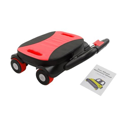 4-Wheel Abdominal Roller with Elbow Support & Phone Holder, Ab Roller Wheel, Foldable Ab Roller Wheel, Portable Fitness Equipment for Beginners & Advanced