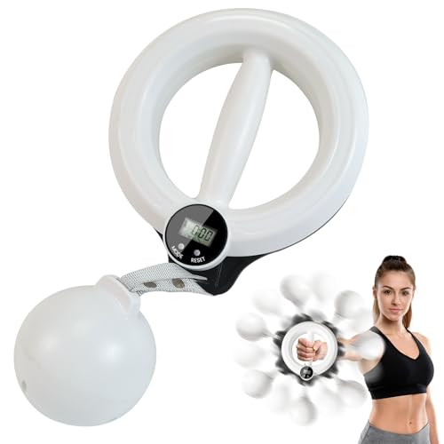 Ann Katy 360 Rotating Wrist Forearm Trainer for Home Gym Arm Toner Workout - color: White