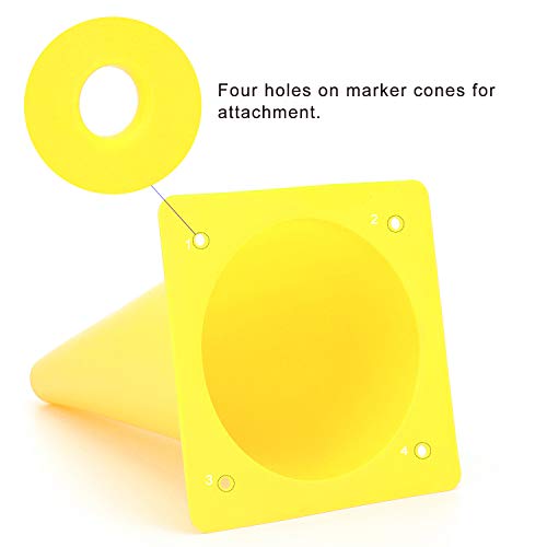 12 Inch Traffic Training Cones, Plastic Safety Parking Cones, 6 Colors - color: Yellow Set of 12
