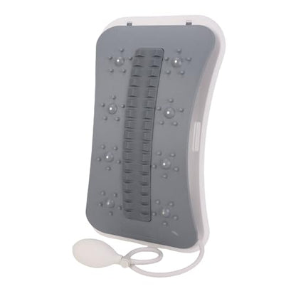 Back Stretcher for Lower Back Pain Relief, Adjustable Lumbar Traction Device, Arch Lumbar Cracker Board, Cracking Device, Stretching Cushion, Stretch (Grey)